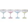 Rainbow Assorted Champagne Coupes | Set of 4