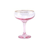 Rainbow Assorted Champagne Coupes | Set of 4
