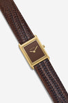 Virgil | Lizard Embossed | Gold and Brown