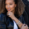 Cleopatra Oval Hinged Bangle | Silver