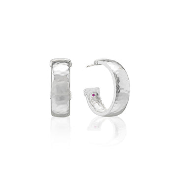 Cleopatra Classic Small Hoop Earrings | Silver