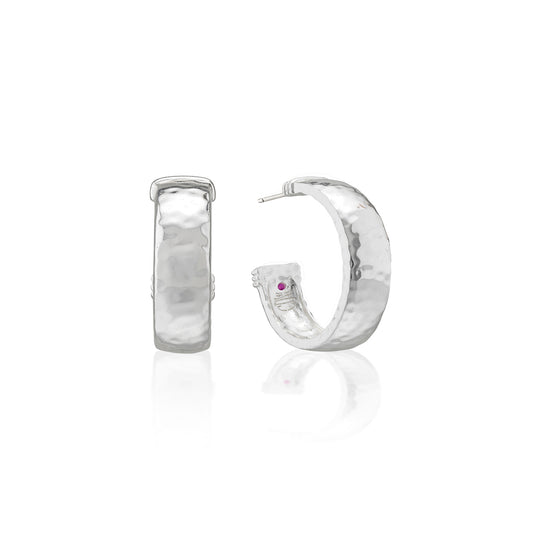 Cleopatra Classic Small Hoop Earrings | Silver