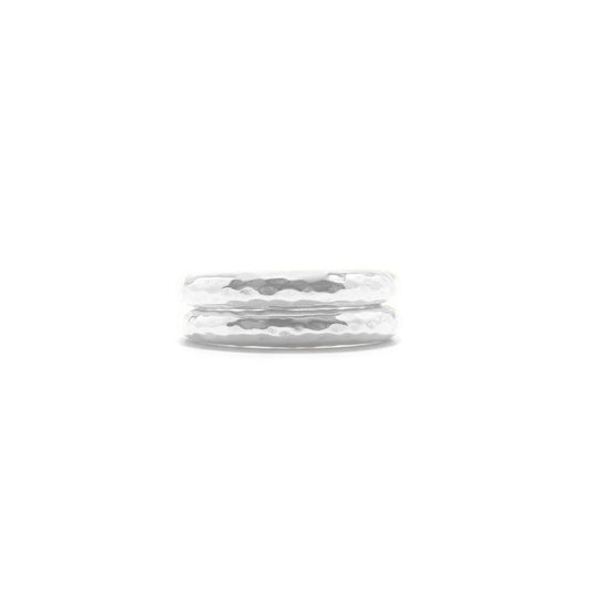 Cleopatra Slice Stacking Ring Set | Silver