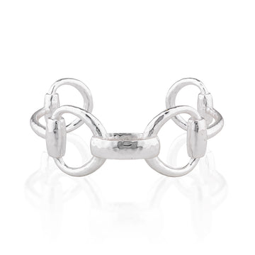Equestrian Snaffle Bit Cuff | Silver