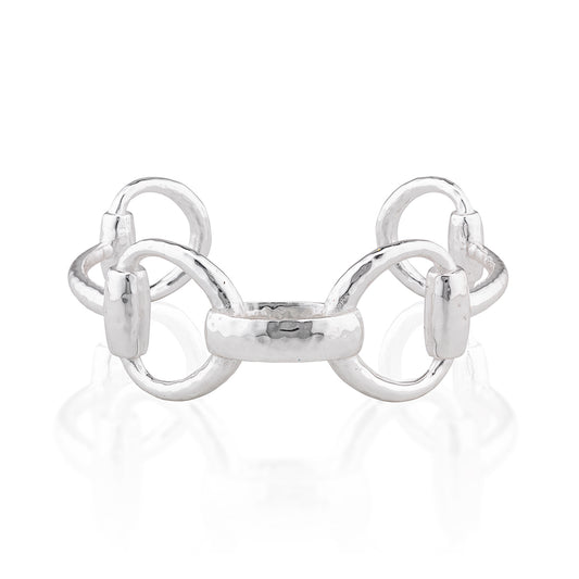Equestrian Snaffle Bit Cuff | Silver