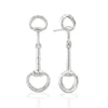 Equestrian Snaffle Bit Earrings | Silver
