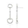 Equestrian Snaffle Bit Earrings | Silver