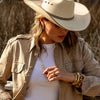 Equestrian Horsehead Hoop Earrings - Gold
