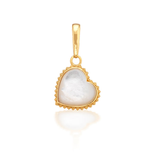 Medium Love Gem Mother of Pearl Pendant