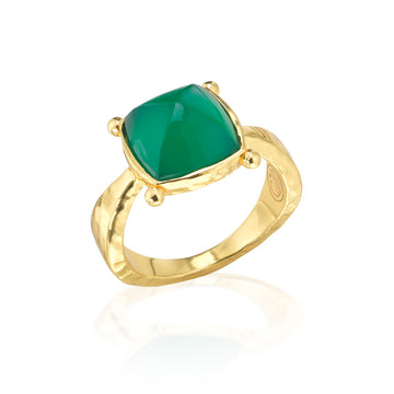 Mystic Eye Gem Ring | Green Onyx