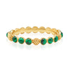 Berry Gem Hinged Bangle | Malachite