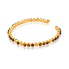 Berry Gem Petite Hinged Bangle | Tiger's Eye