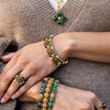 Berry Gem Petite Hinged Bangle | Tiger's Eye