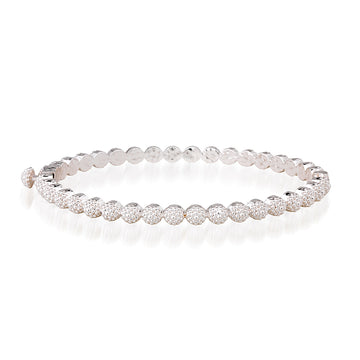 Berry Eternity Petite Hinged Bangle | Silver