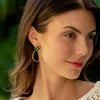 Berry Clover Teardrop  Earrings - Malachite