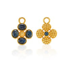 Berry Clover Hoop Earrings with Double Sided Charm