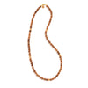 32" Berry Single Strand Beads Necklace | Teak