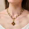 Berry Clover Double Sided Pendant | Tiger's Eye