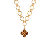 Berry Clover Double Sided Pendant | Tiger's Eye