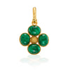 Berry Clover Double Sided Pendant | Malachite