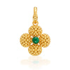 Berry Clover Double Sided Pendant | Malachite