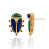 Mismatched Scarab Stud Earrings