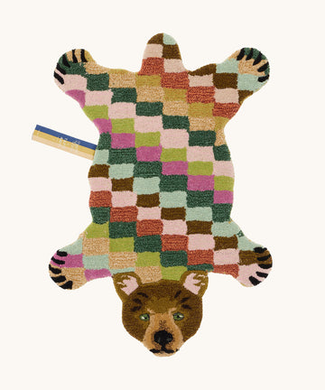 Archie Check Bear Rug