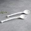 VIDA Bamboo Lg Salad Servers (White)