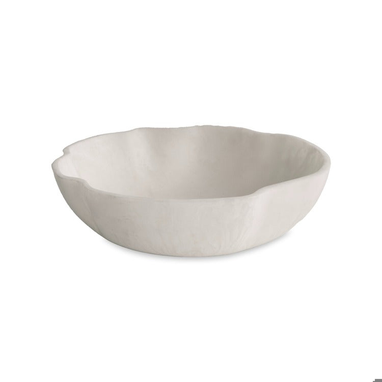 RESIN Sorbet Large Wavy Round Bowl ( Coconut)