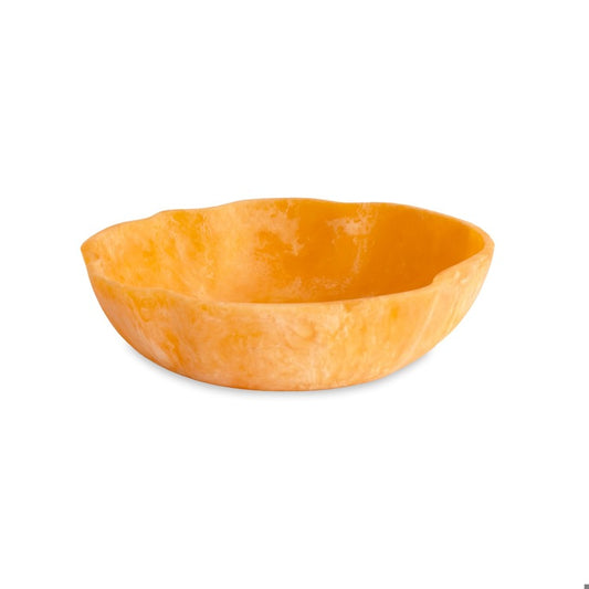 RESIN Sorbet Large Wavy Round Bowl ( Tangerine)