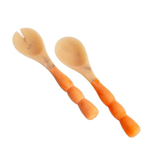 RESIN Sorbet Salad Servers( Tangerine)