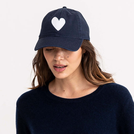Kerri Rosenthal | Heart Patch Baseball Cap | Indigo