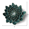 Teal Dahlia Ceramic Flower