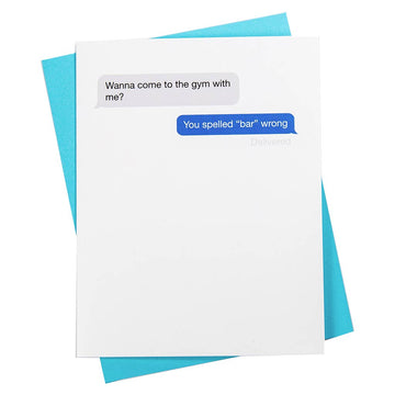 You Spelled Bar Wrong Card