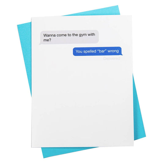 You Spelled Bar Wrong Card