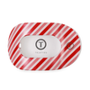 Flat Round Hair Clip | Candy Cane Crush