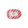 Flat Round Hair Clip | Candy Cane Crush