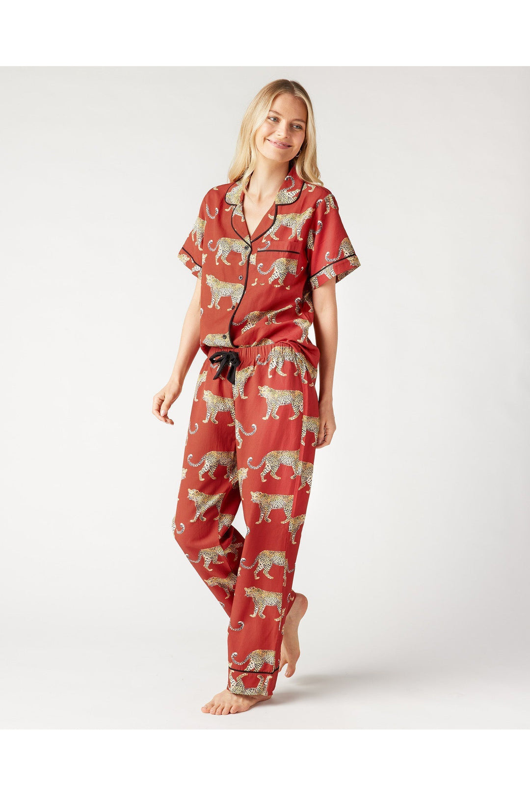 Katie Kime | Red Cheetahs Pajama Pant Set