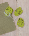 Monstera Wool Coasters