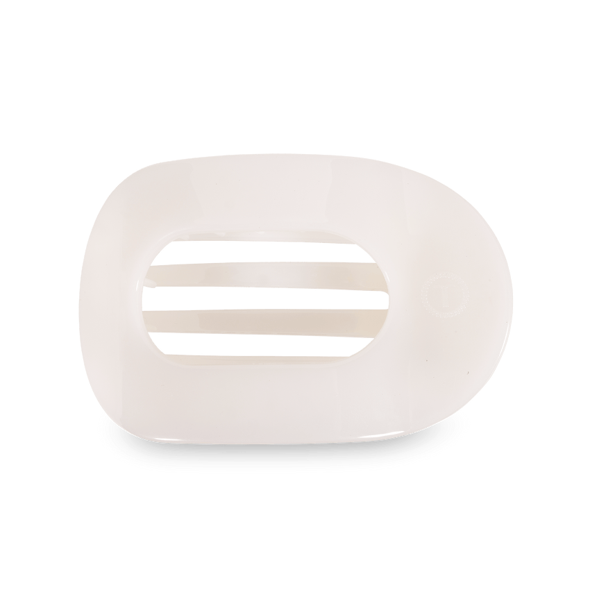 Teleties Flat Round Hair Clip | Coconut White