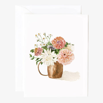 Dahlia Bouquet Greeting Card