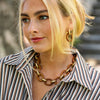 Earth Goddess Link Teak Necklace