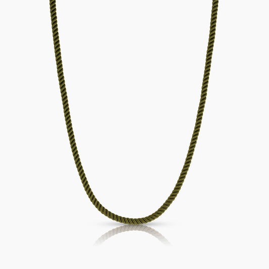 Coco Moss Silk Cord Necklace