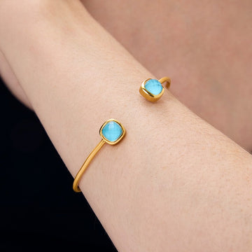 Monterey Twist Cuff | Iridescent Turquoise