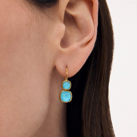 Monterey Droplet Earrings | Iridescent Turquoise