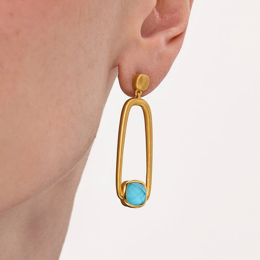 Monterey Long Drop Earrings | Iridescent Turquoise
