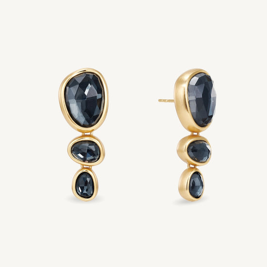 CALA STATEMENT EARRINGS - Iridescent Hematite - Go