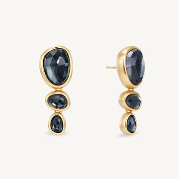 CALA STATEMENT EARRINGS - Iridescent Hematite - Go