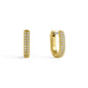 Petite Pave Huggie - Gold/White Topaz