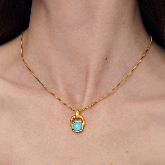 Monterey Pendant Necklace | Iridescent Turquoise